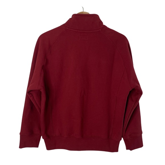 NEW American Giant Womens Midweight Half Zip Sweatshirt Top XS Red Burgundy USA - Picture 4 of 9